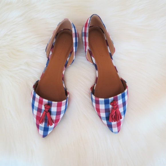Southern Proper Shoes - Southern Proper Plaid Gingham Pointed Flats 8